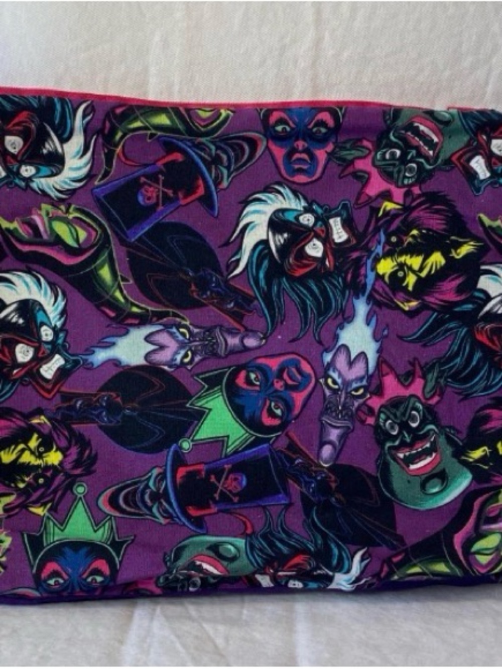 Purple Villain Pattern Crossbody Bag